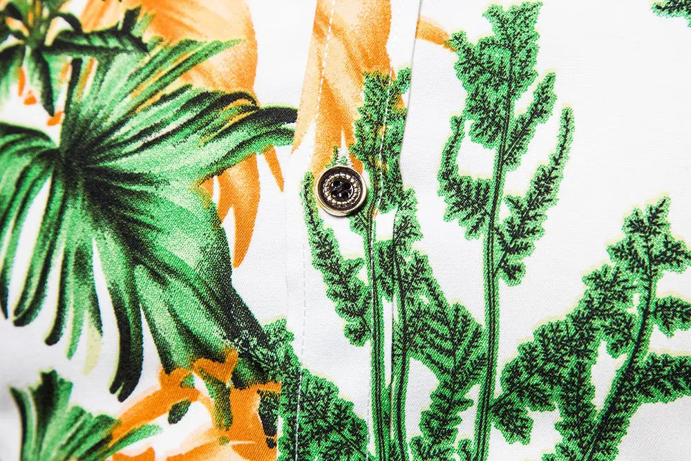 Palm Tree Print Hawaiian Aloha Shirt