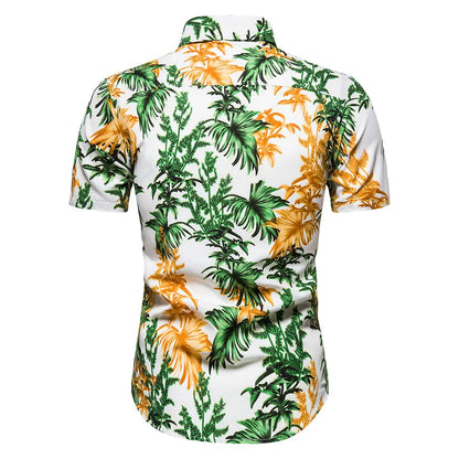 Palm Tree Print Hawaiian Aloha Shirt